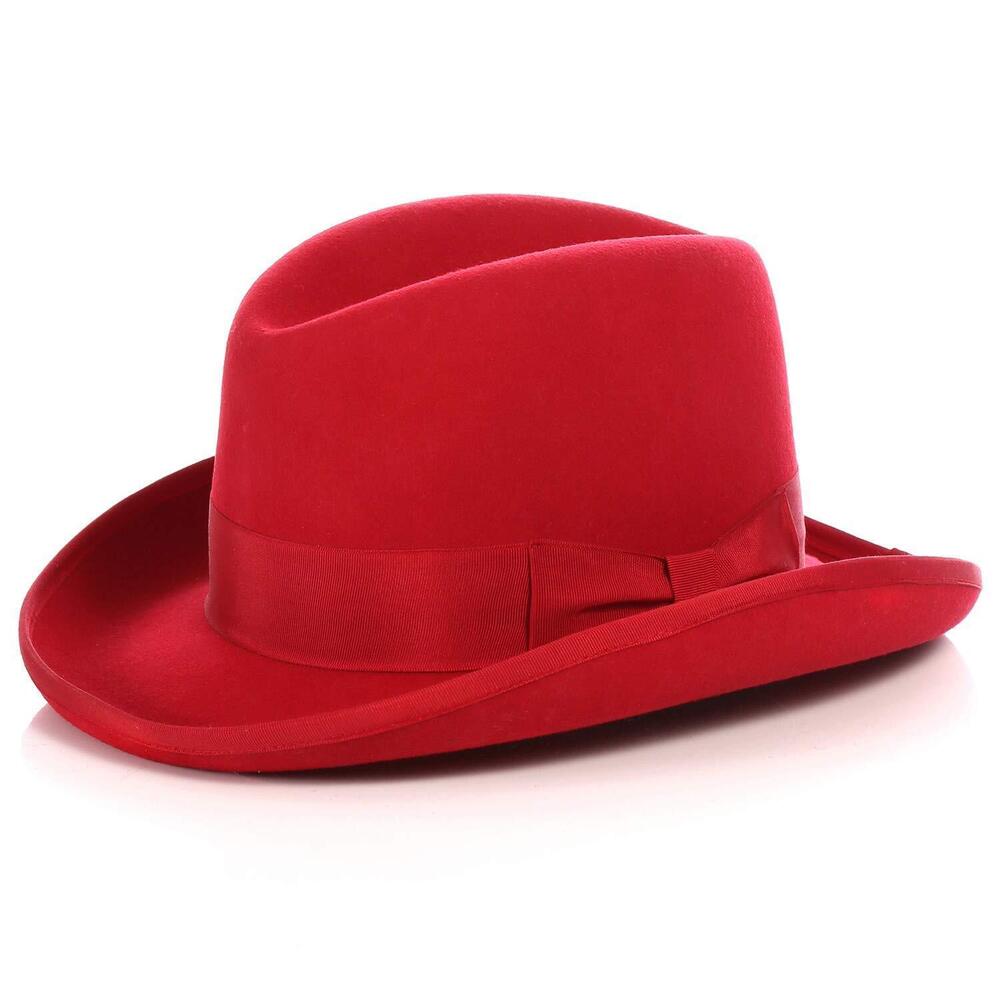 4177 XL Red Godfather Hat | Fedora Hats | Homburg Hat | 's Homburg